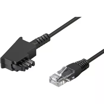 Wentronic Goobay telefono laidas TAE-F (kištukas) – RJ-45 (kištukas) 15 m juodas (51236)