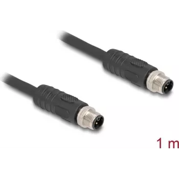DeLOCK jutiklio / pavaros kabelis 1 m RST M12 juodas 80514