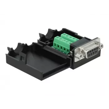Jungtis DeLOCK 66265 Sub-D 9/10 gnybtų blokas juodas