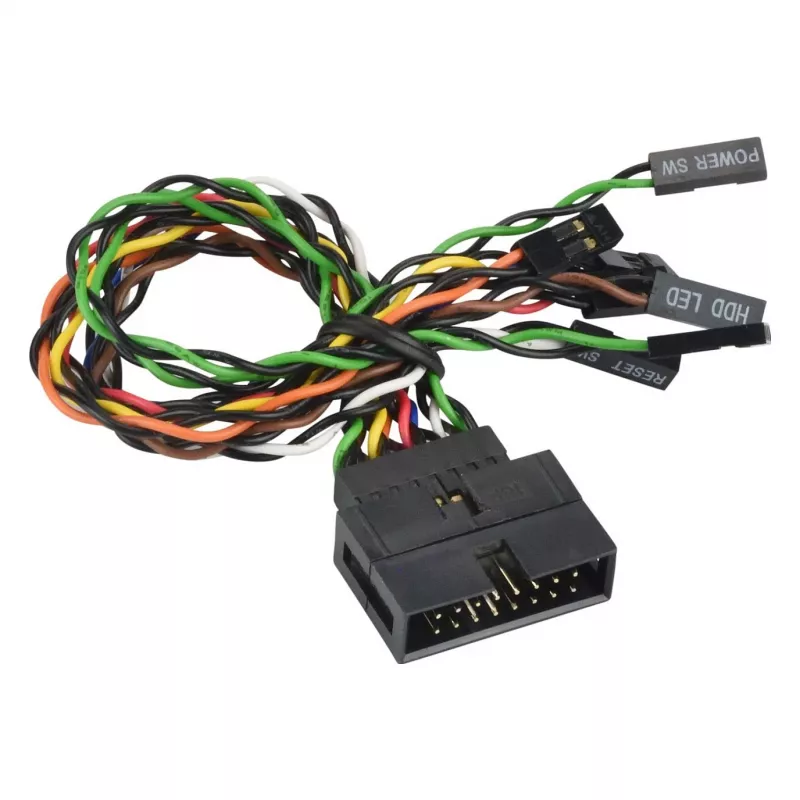 Supermicro CBL-0084L 16 kontaktų priekinio valdymo skydelio šakotasis kabelis, 15 cm