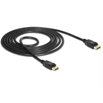 DeLOCK DisplayPort kabelis – DisplayPort (kištukas) į DisplayPort (kištukas) – 1,5 m – 4K palaikymas – juodas (85508)