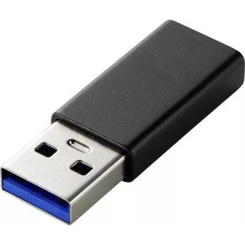 Renkforce RF-4472306 Laidinė sąsaja / lyties keitiklis USB A tipo į USB C tipo juodas (RF-4472306)