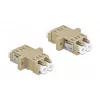 Skaidulinės optikos adapteris DELOCK LC moteris–moteris OM2 duplex (2 vnt., maišelyje)