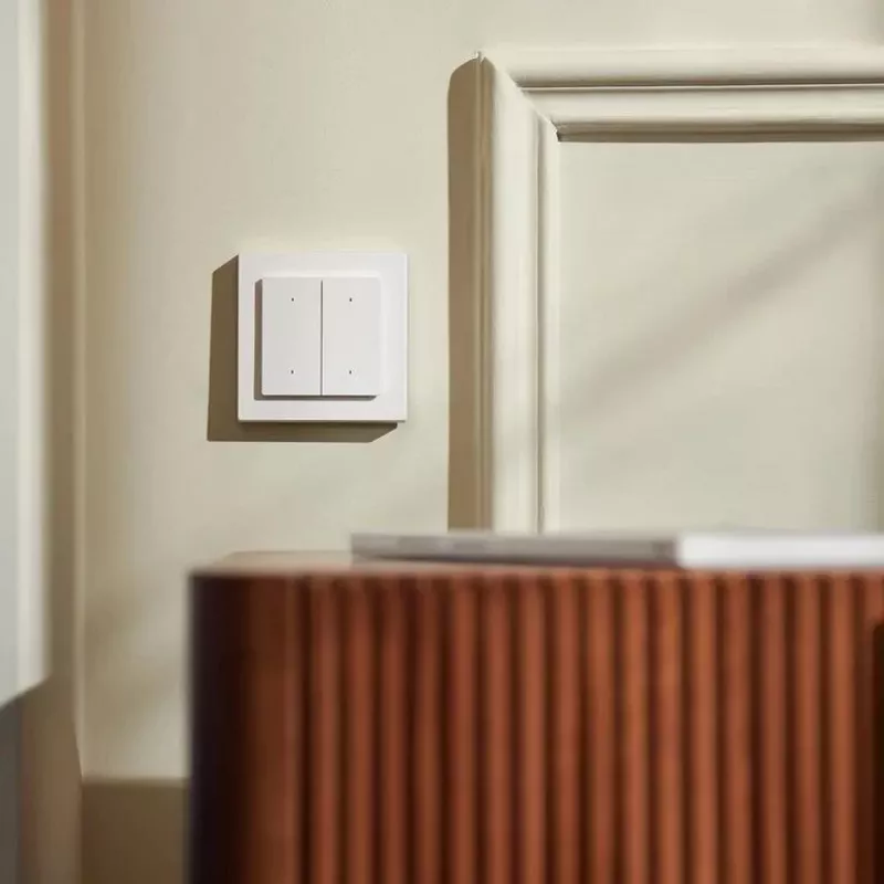 Aqara Light Switch H2 EU (4 mygtukai, 2 kanalai) (WS-K08D) - Zigbee ir Thread sieninis jungiklis su 2 relėmis