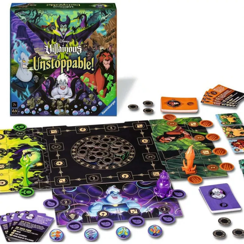 Stalo žaidimas Ravensburger Disney Villainous Unstoppable! – strateginis žaidimas nuo 7 metų