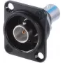 Neutrik NBB75DFIB-P BNC jungtis, juoda, nerūdijantis plienas, žalvaris, POM, PTFE, cinkas, 1,5 V, 3 mΩ