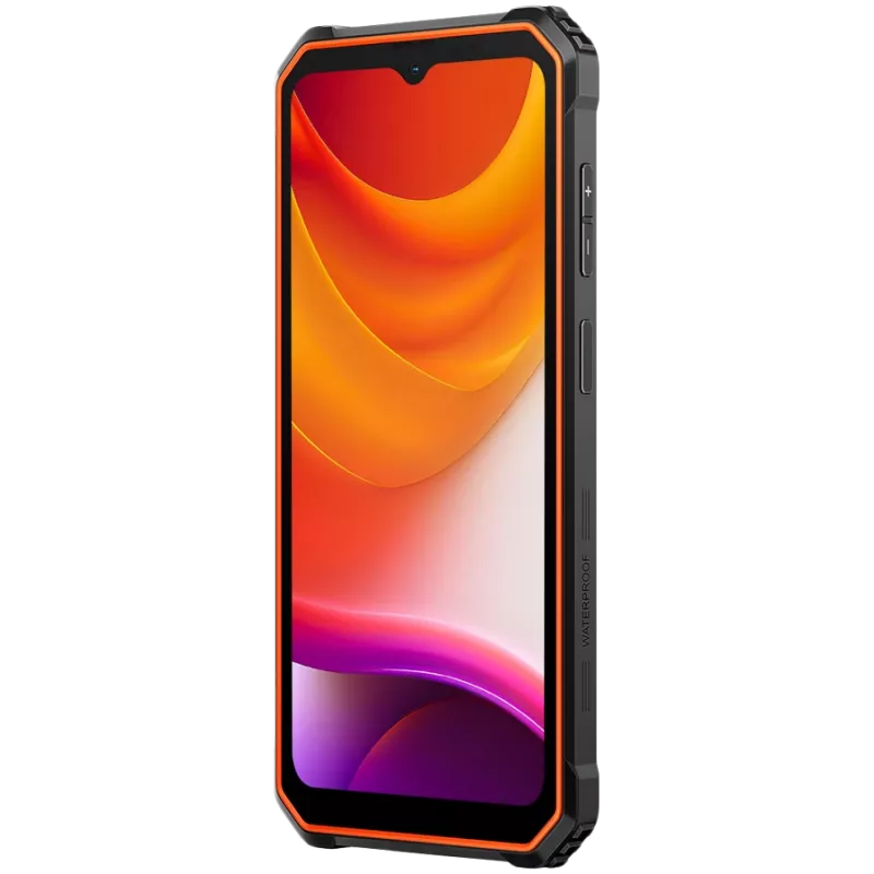 Nešiojamas atsparus telefonas Blackview BV4800SE LTE 6.56 inch HD+ IPS 90Hz 4GB+64GB UMS9320E aštuonių branduolių 1,8GHz 16MP+2MP galinė kamera NFC 5100mAh be įkroviklio Android 15 oranžinis