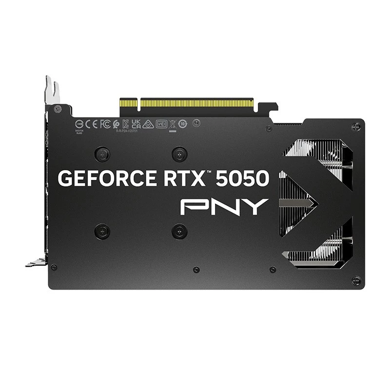 Vaizdo plokštė PNY GeForce RTX 5050 – 8 GB GDDR6, 2317 MHz, 128 bitų, PCIe x8 5.0, dviejų ventiliatorių aušinimas