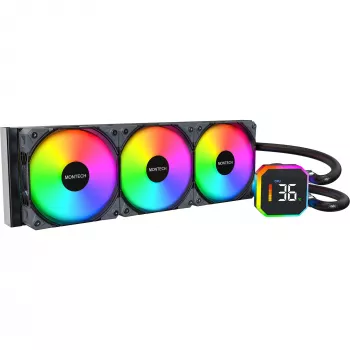 CPU aušintuvas MONtech HyperFlow Digital 360 juodas, 360 mm, skystas