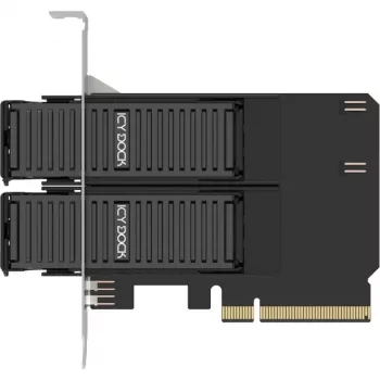 PCIe adapterių kortelė ICY BOX MB312M4P-B – 2× M.2 NVMe į PCIe 4.0 x8 (bifurkacija)