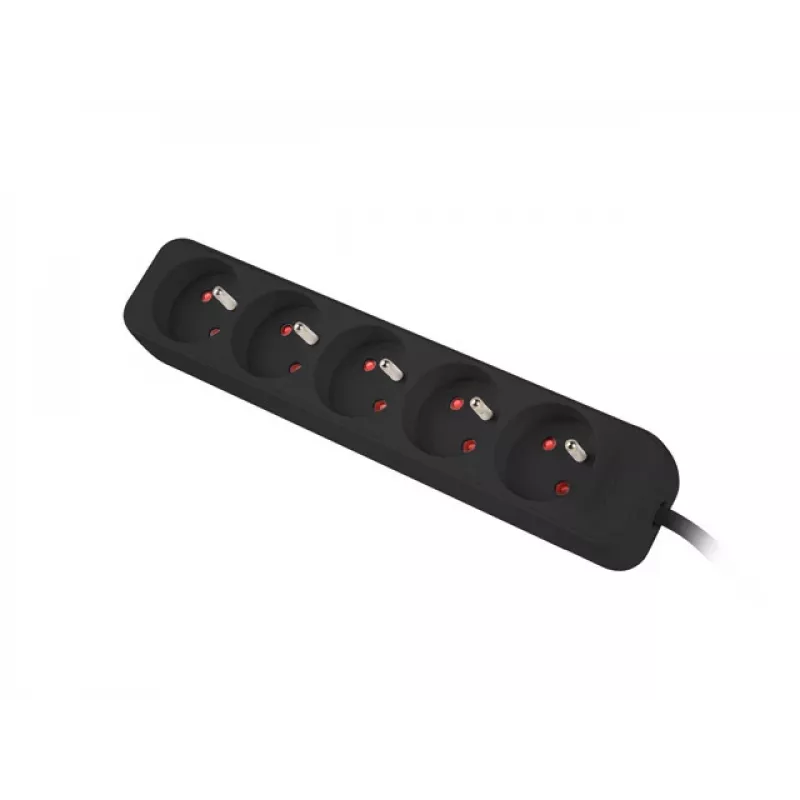 Prailginimo laidas Lanberg PS0-05E-0150-BK 1,5 m 5 kištukinių lizdų juodas