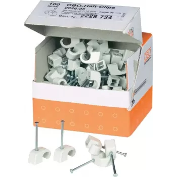 OBO Bettermann ISO-Nail laikiklių rinkinys, 7–11 mm, pilkas, 100 vnt. (2228734)