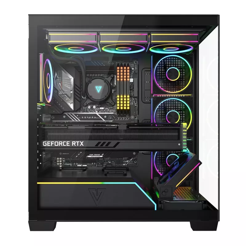 Modecom Volcano Stellar Plus ARGB Midi 8F Juodas korpusas