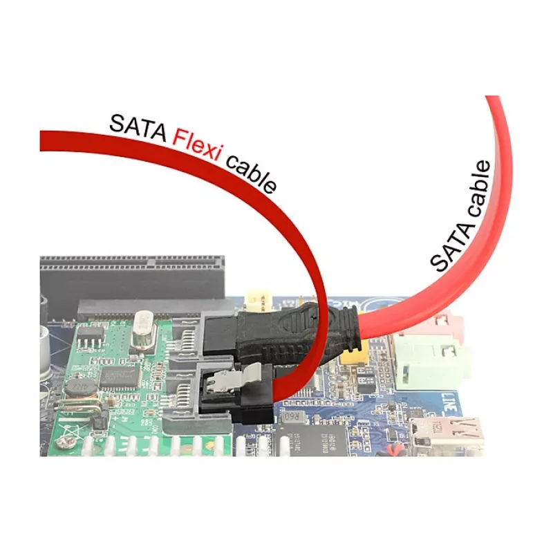 SATA kabelis DeLOCK 0,1 m 2xSATAIII