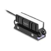 Aušintuvas DELOCK 18460 M.2 SSD 2280 — Aliuminis/Varis, RGB 5V, Juodas