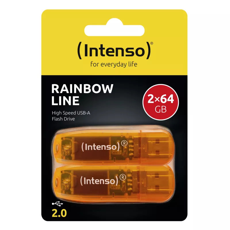 ATMINTINĖ „Flash USB2 2X64GB/RAINBOW 3502492 Intenso“