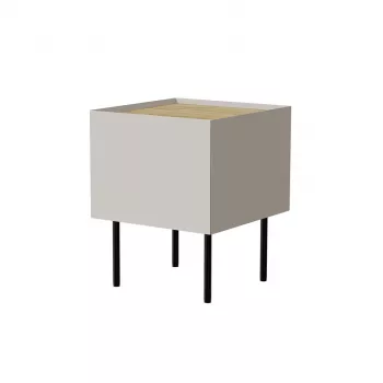 Cama Naktinis staliukas, 2 vnt., FELLINI, 40x41x60, kašmyro + alyvuoto ąžuolo stalviršis
