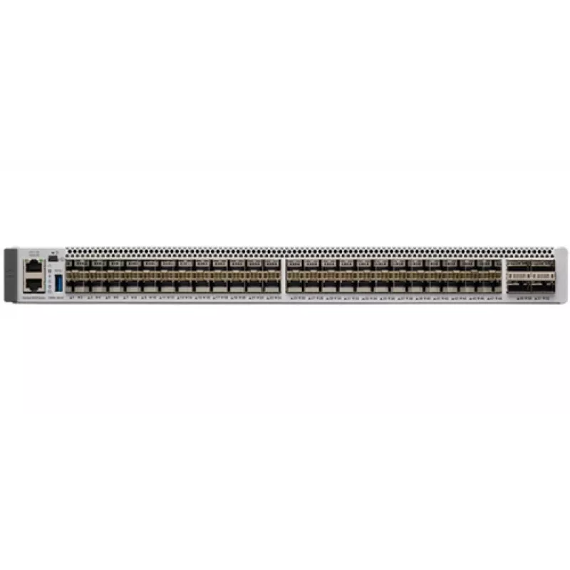 Cisco Catalyst 9500-48Y4C-E valdomas L2/L3 tinklo jungiklis, 48 prievadai 1/10/25+ GbE, 4 prievadai 40/100 GbE, esminė licencija
