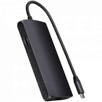 Satechi USB-C Multiport Adapter ST-P8KED – 6 prievadų, palaiko 8K raišką