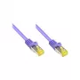 RJ45 jungiamasis kabelis su Cat.7 žaliava ir užrakto apsauga (RNS®), S/FTP, PiMF, halogenų neturintis, 600MHz, OFC, violetinis, 1m, Good Connections® (8070R-010V)