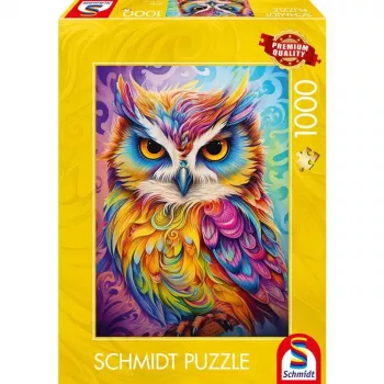 Dėlionė Schmidt Spiele 59782 – Pelėda papūgos suknele, 1000 dalių