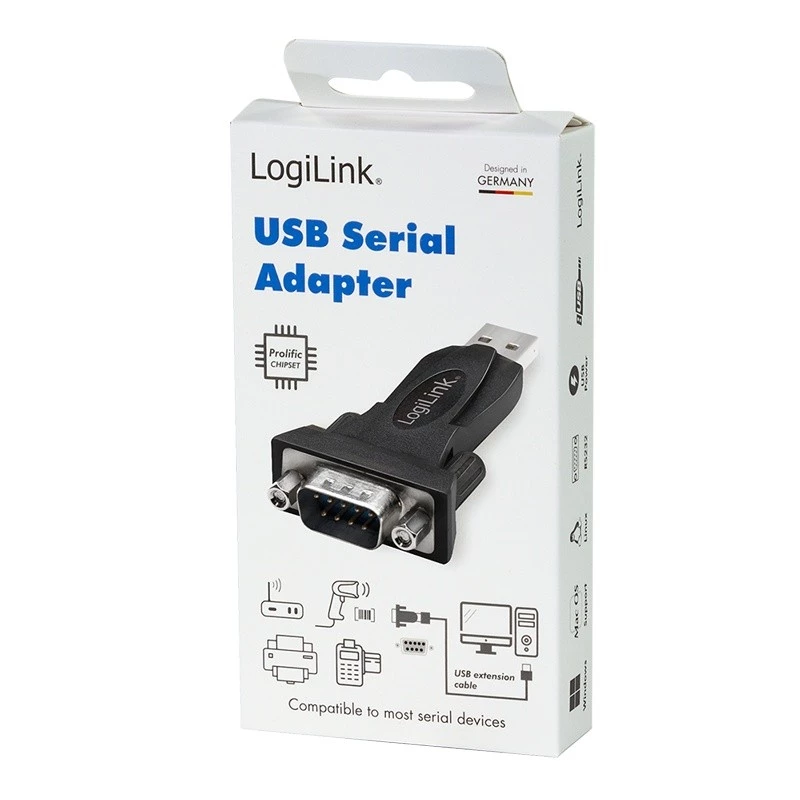 LogiLink AU0002F RS-232 USB 2.0 adapteris, juodas