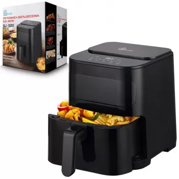 Extralink HOME AIR 5.2L EU SJ-520 karšto oro gruzdintuvė, 1600 W, juoda