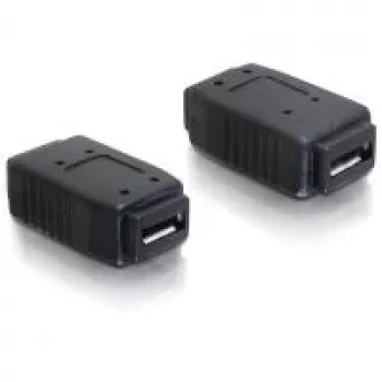 Adapteris USB micro-A+B moteriškas į USB micro-A+B moteriškas DeLOCK 65034 Juodas