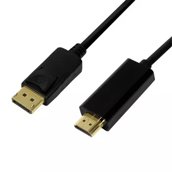 LogiLink CV0126 vaizdo kabelio adapteris 1 m DisplayPort į HDMI A tipą (juodas)