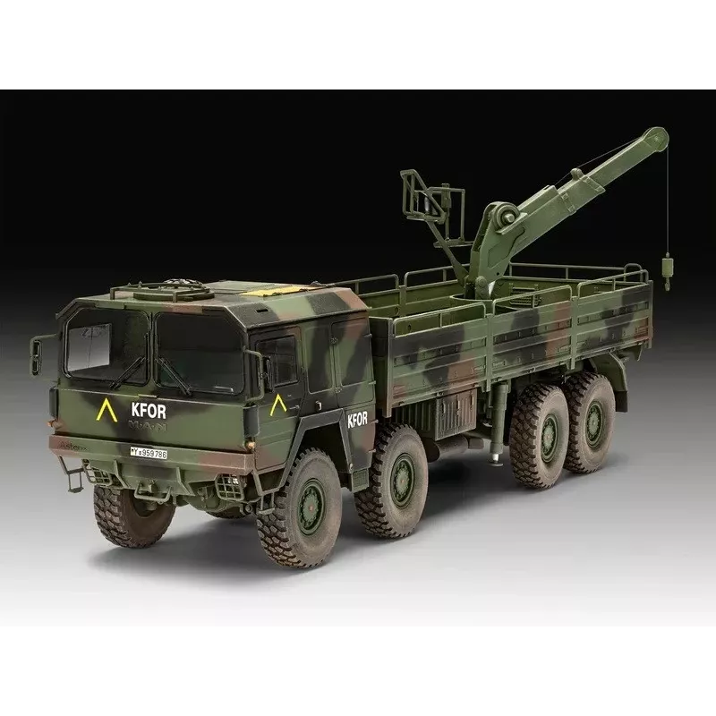 Plastikinis modelis REVELL Man 10T Milgl 8x8 sunkvežimis 1/35 masteliu