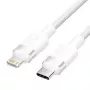 Lightning laidas Vention LALWF — 1 m, Lightning į USB-C, baltas