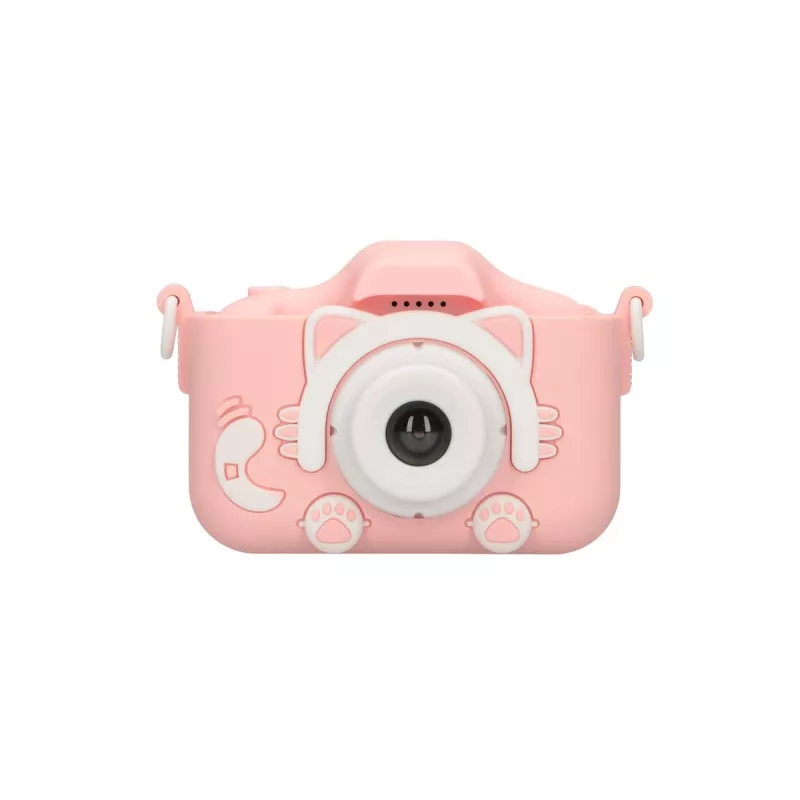 Vaikiškas skaitmeninis fotoaparatas Extralink H27 SINGLE PINK rožinė balta 3 metai