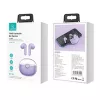 USAMS belaidės ausinės Bluetooth 5.1 TWS liečiamos sportinės, violetinės