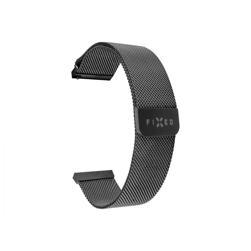 Laikrodžio apyrankė FIXED Mesh Strap FIXMEST-18MM-BK 18 mm juodas metalinis tinklelis su greito atsegimo mechanizmu