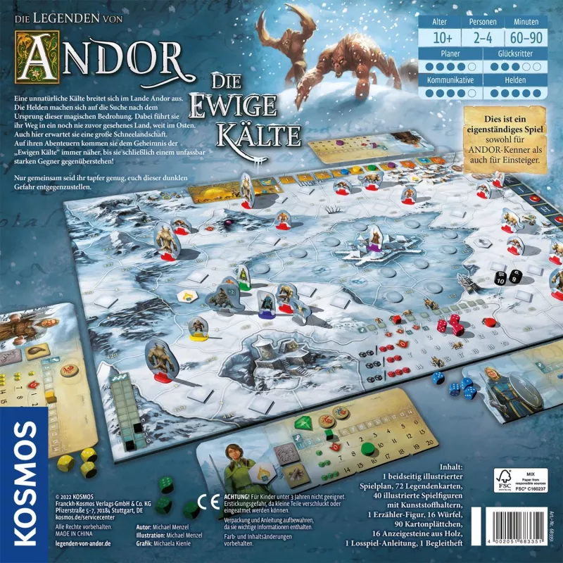 Die Legenden von Andor – Amžinasis šaltis, stalo žaidimas