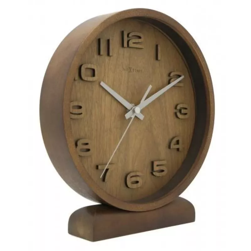 NeXtime 5192gs Wood Wood Small sieninis laikrodis, 22x20 cm, medinis, pilkas