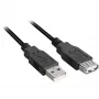 USB 2.0 ilginimo laidas, USB-A kištukas > USB-A lizdas (juodas, 3,0 m, dvigubai ekranuotas)