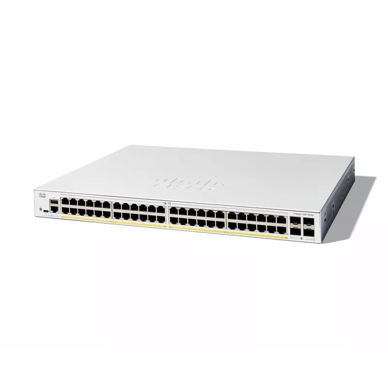 Valdomas tinklo jungiklis Cisco Catalyst 1300-48P-4G 48 prievadų GE PoE 4x1GE SFP