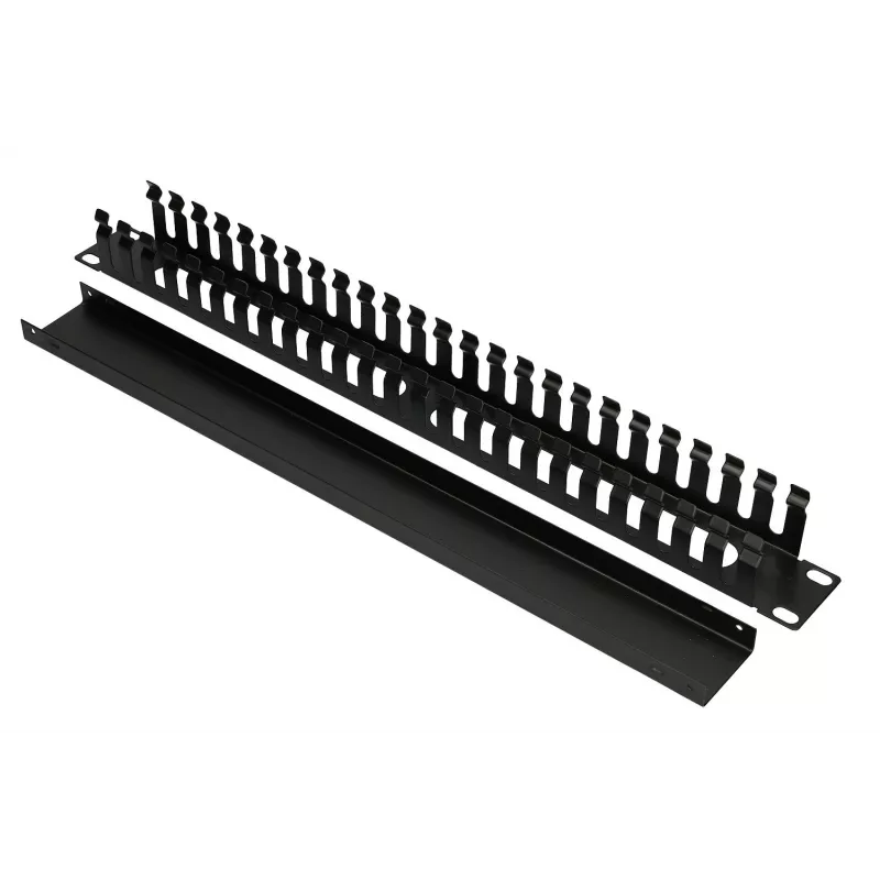 Kabelių tvarkymo panelė Extralink CABLE MANAGER WITH METAL COVER Juoda Metalinė 48,3 cm