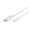 Mini DisplayPort – DisplayPort kabelis Digitus AK-340102-010-W (1 m, baltas)