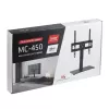 TV stovas MACLEAN MC-450 televizoriams nuo 32 iki 65 colių, maksimali apkrova 40 kg, VESA iki 400×400, montavimui ant stalo