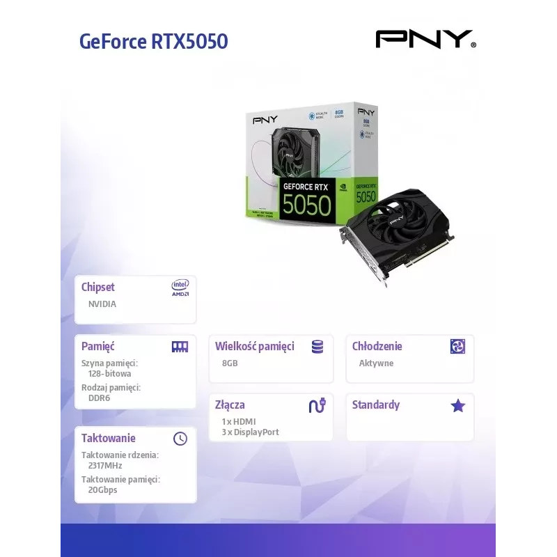 Vaizdo plokštė NVIDIA GeForce RTX 5050 8 GB GDDR6