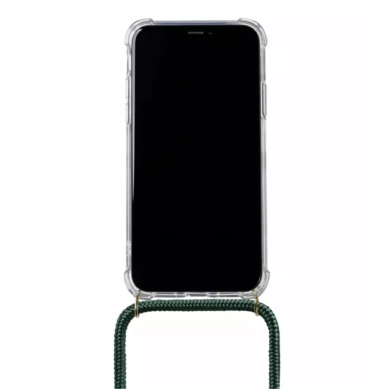 Telefono dėklas-pakabukas Lookabe loo014 iPhone XR – aukso-žalios spalvos apsauginis maišelis su dirželiu