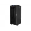 Laisvai pastatomas stovas LANBERG FF01-6627-12BL 19 colių 27U 600x600 mm stiklinėmis durimis, 800 kg talpa