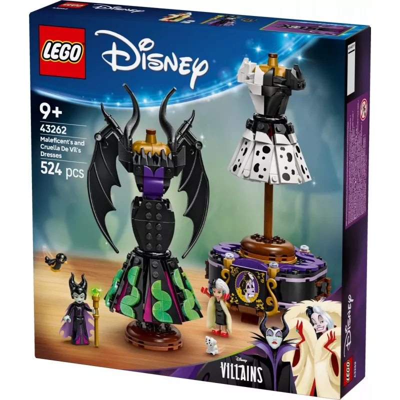 LEGO DISNEY 43262 Maleficent's ir Cruella de Vil's suknelės