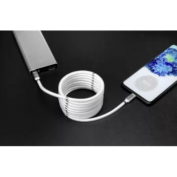 Renkforce USB 2.0 laidas USB-C™ kištukas – USB-C™ kištukas 2,00 m baltas, paauksuoti kontaktai (TO-6886785)