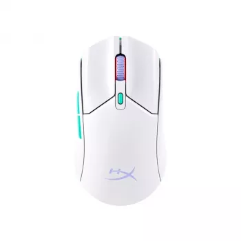 HyperX Pulsefire Haste 2 Core Wls – žaidimų pelė (balta/žalia/violetinė)