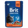 Šlapias kačių ėdalas Brit Premium Cat Salmon Sterilised maišelis 100 g, be grūdų, suaugusioms sterilizuotoms katėms, 82% drėgmės