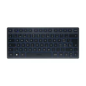 Belaidė klaviatūra Bluetooth CHERRY KW 7100 MINI BT QWERTZ Šveicariška mėlyna