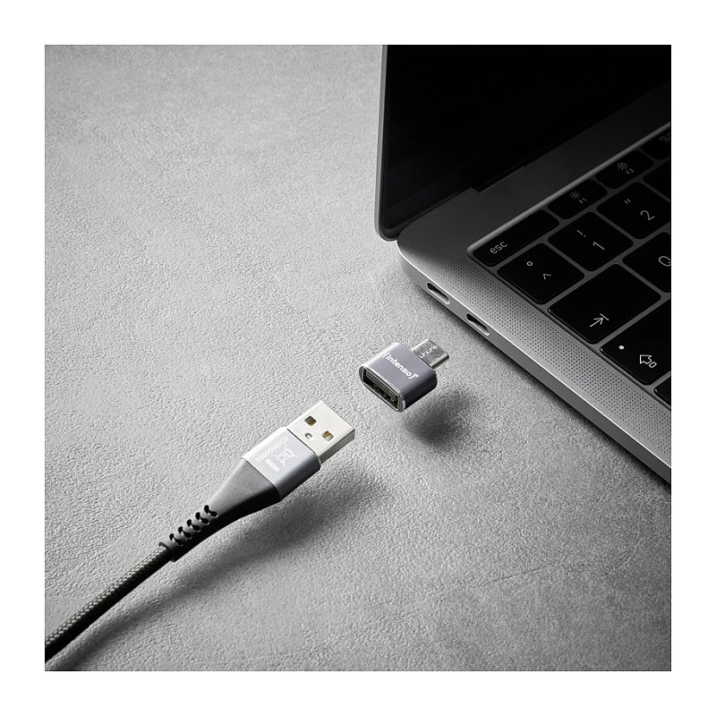 Intenso 3 vnt. rinkinys USB adapteris USB-A į USB-C C480C Aliuminis